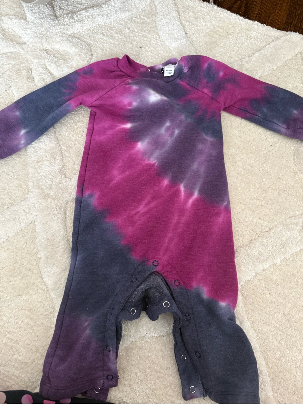 Splendid Tie-Dye One-Piece Romper - Pink & Purple